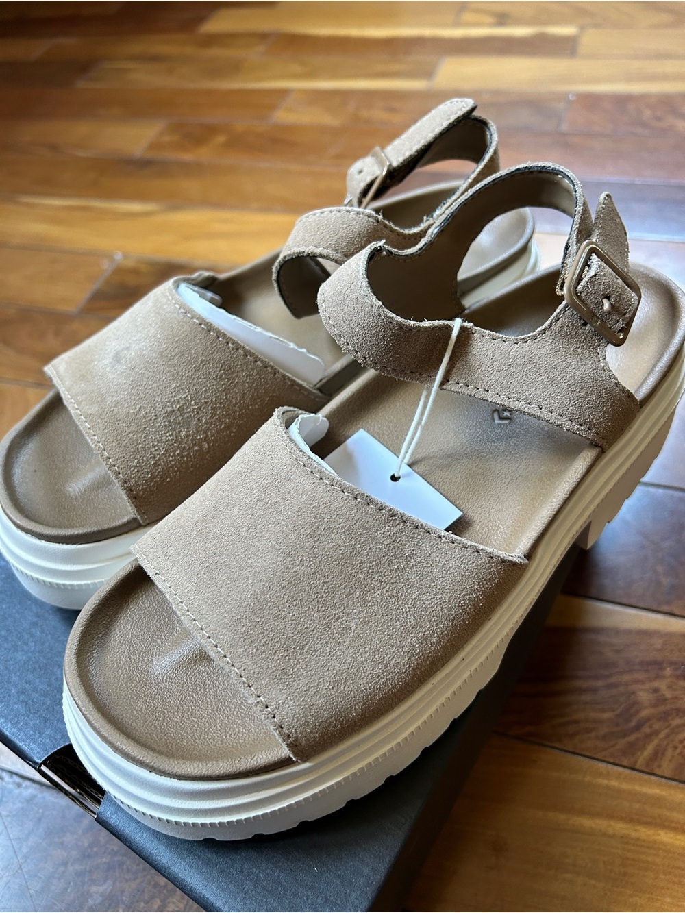 Converse Chuck Taylor All Star Lugged Heel Suede Sandal in Sand Dune Brown